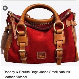 💕💕Host Picks 💕💕 Dooney & Bourke Jones Small Red Nubuck Leather Satchel